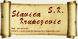 Slavica Krupežević vizit kartica